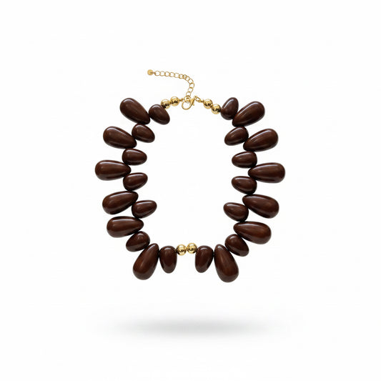 Collar gotas marron