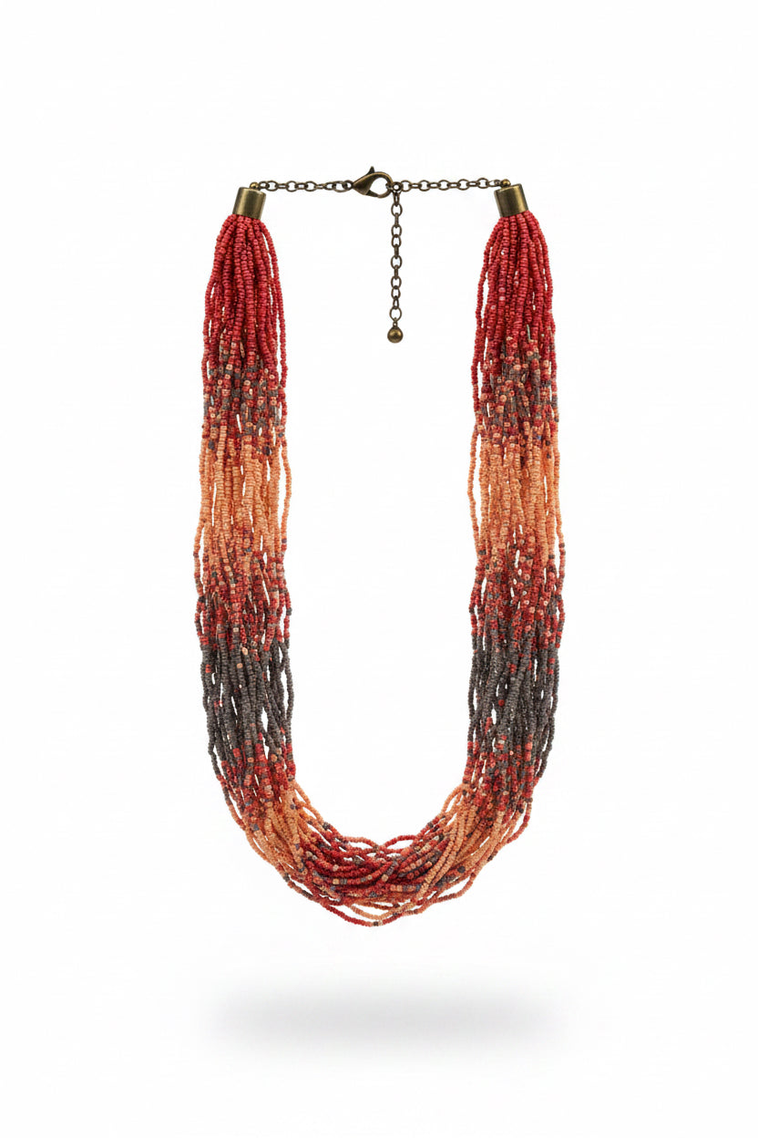 Collar gris y rosa