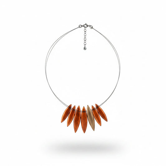 Collar corto naranja