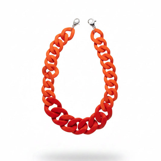 Collar naranja  opaco
