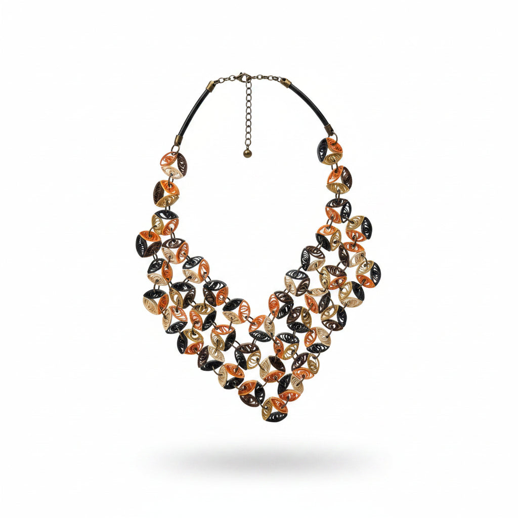 Collar papel tri color