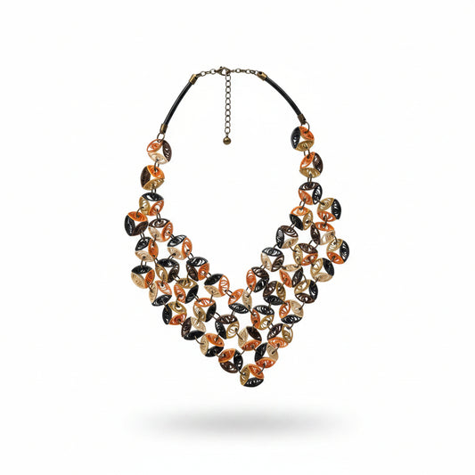 Collar papel tri color