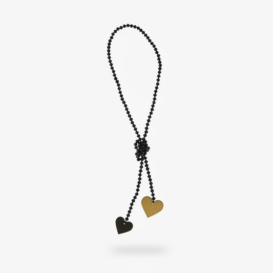 Collar cristal y corazones
