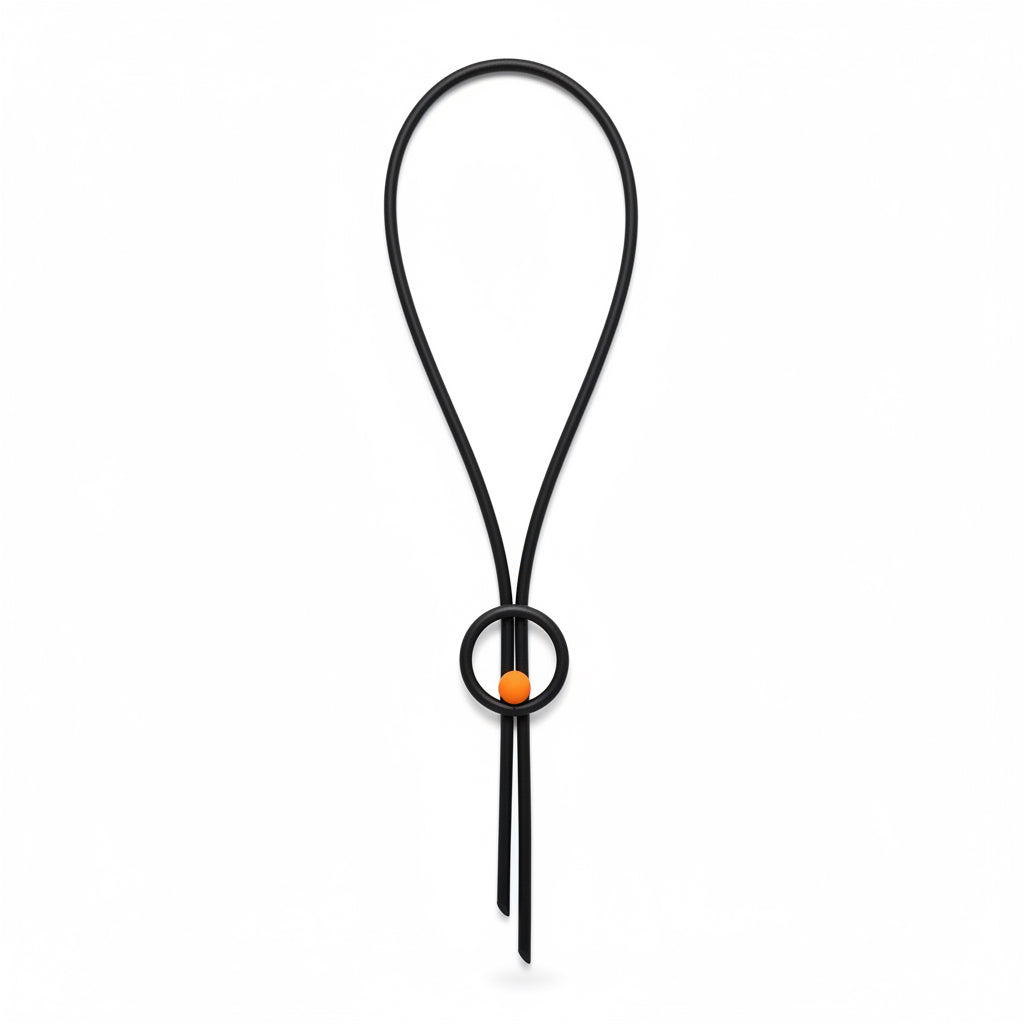 collar de caucho negro y naranja 