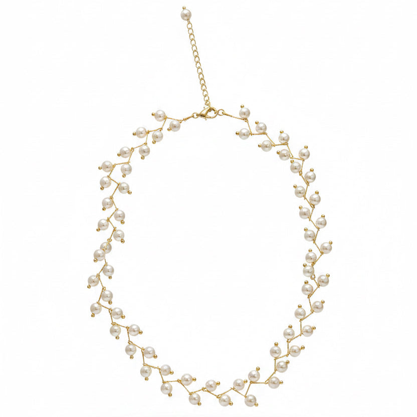 Collar perlas zig zag