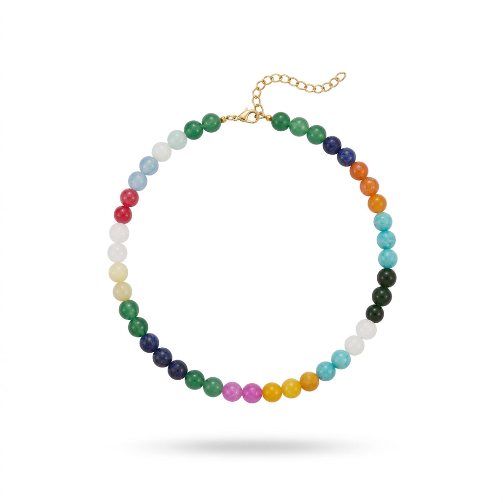 Collar piedras naturales multicolor