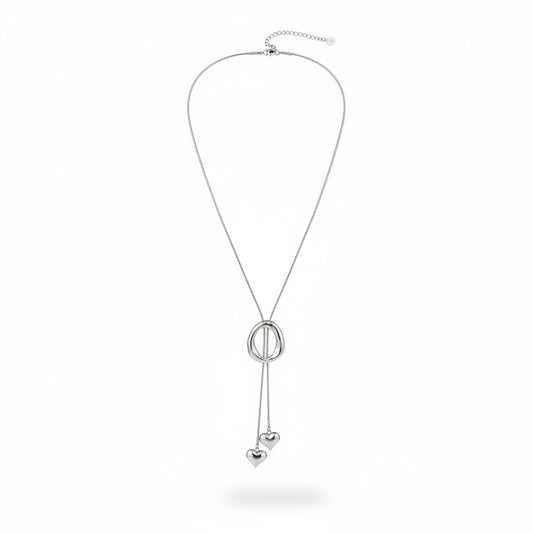 Collar eslabón con corazones