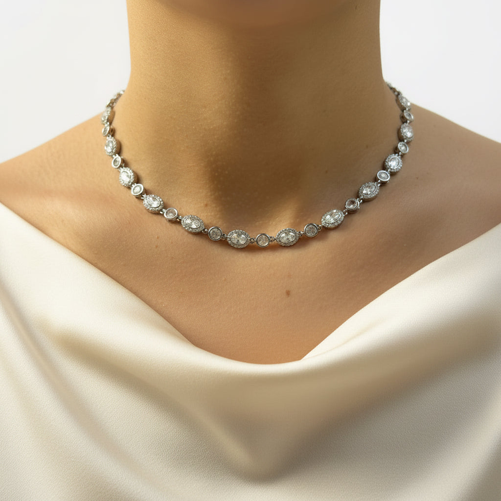 collar Pateado de zirconia 