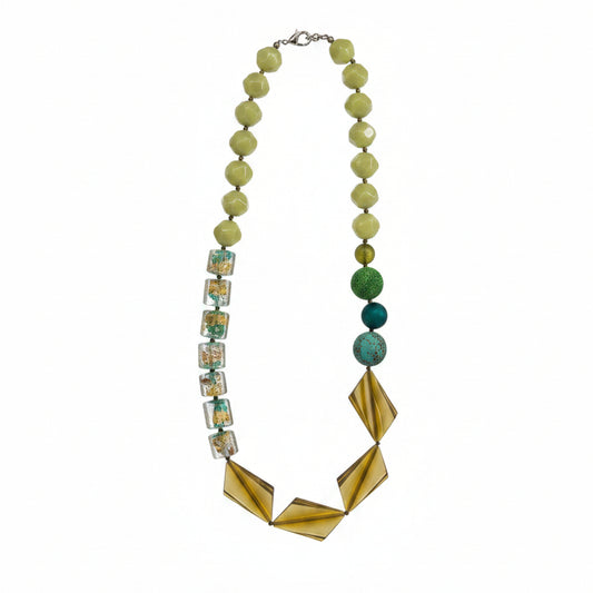 Collar largo verde