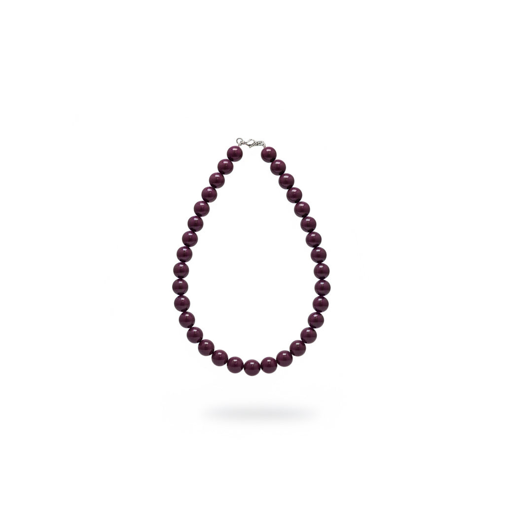 Collar esferas violeta