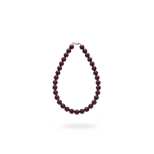 Collar esferas violeta