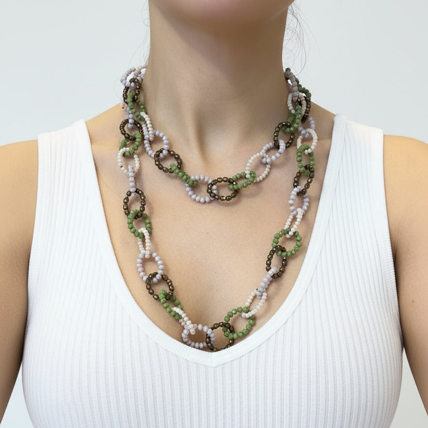 Collar largo cristales