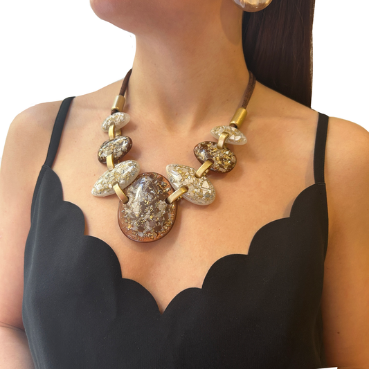 Collar piezas ovaladas