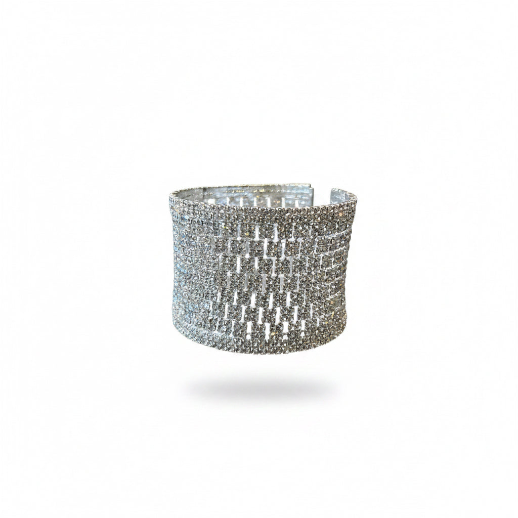 Pulsera de strass ancha