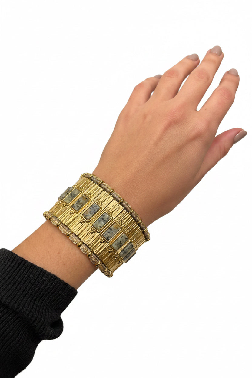 pulsera con turquesa africana